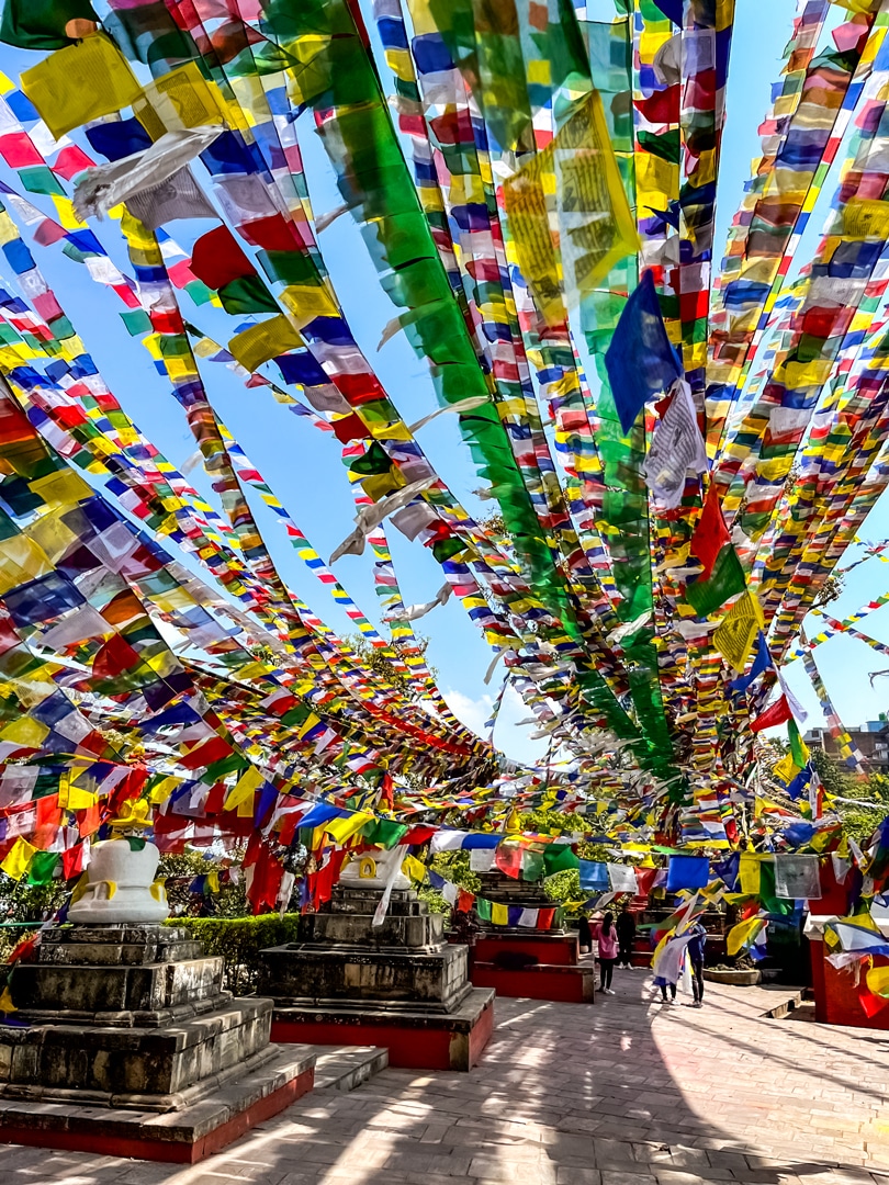 Handgemalte Nepal Flagge