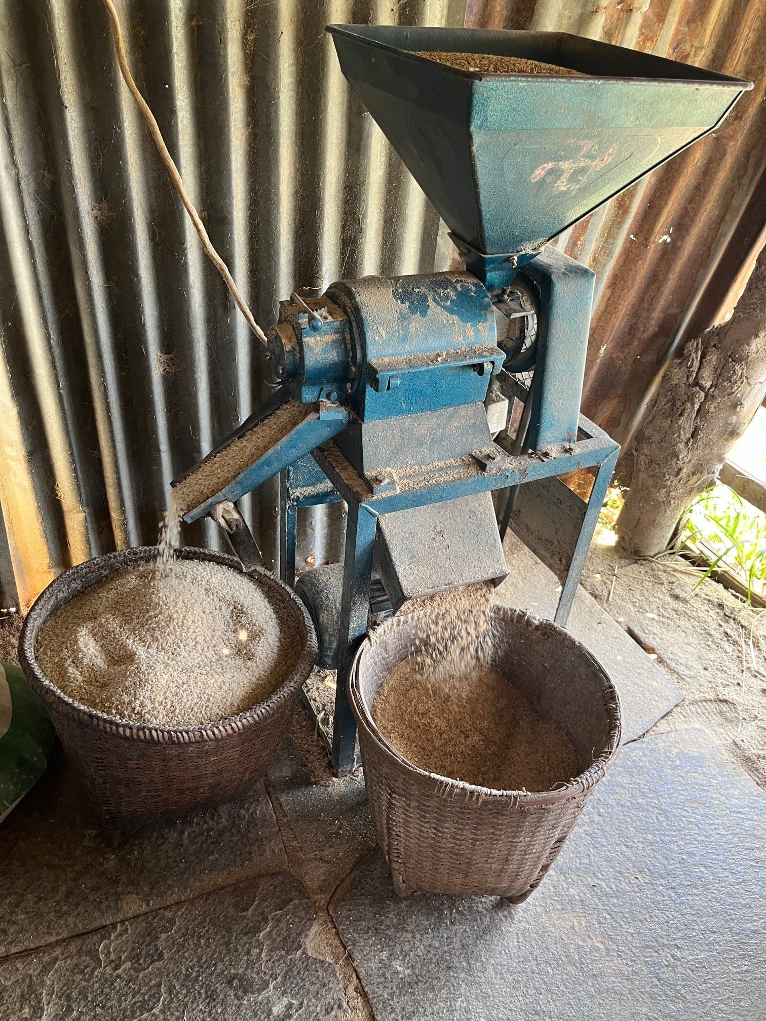 Schulkinder sitzen zu einer Feierlichkeit des Nepalschulprojektes auf dem Schulhof.